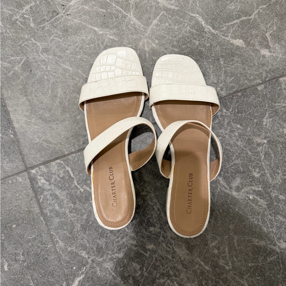 Snakeskin White Heel